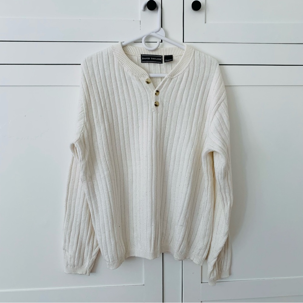 Men’s David Taylor Cotton Ribbed Long Sleeve Size Medium